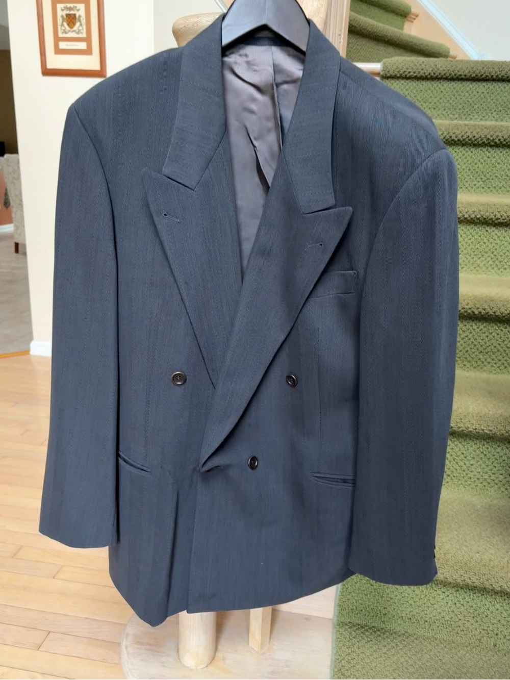 Men's Double-Breasted Suit Blazer Jacket